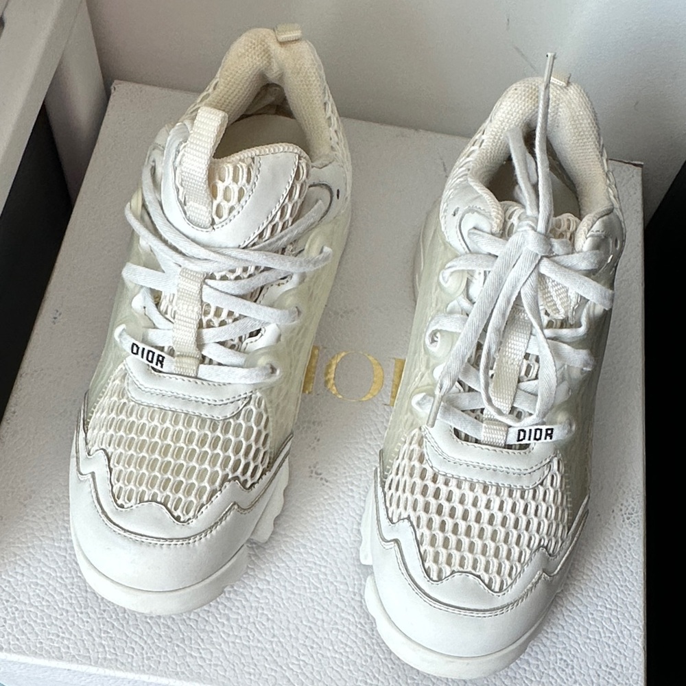 Dior Women's Cream Mesh Sneakers